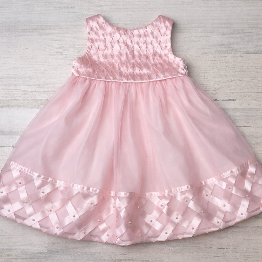 Cinderella Toddler Girls Pink Dress 24M Satin Pearl - Formal